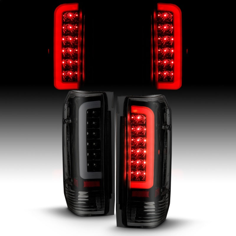 Load image into Gallery viewer, ANZO 1987-1996 Ford F-150 LED Taillights Black Housing Smoke Lens (Pair)
