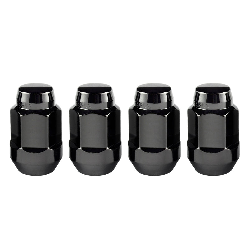 Load image into Gallery viewer, McGard Hex Lug Nut (Cone Seat Bulge Style) 1/2-20 / 3/4 Hex / 1.45in. Length (4-pack) - Black
