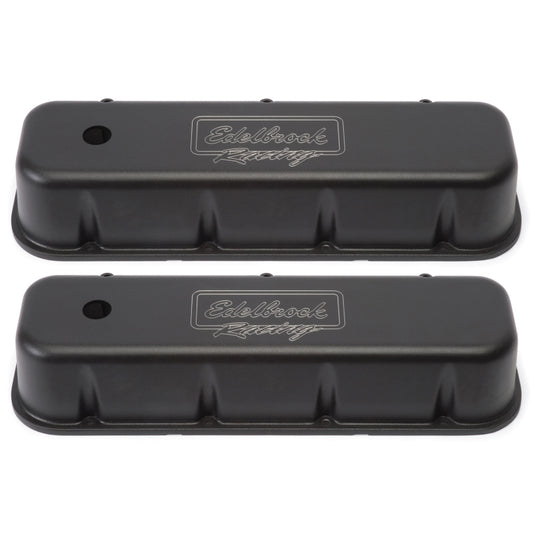 Edelbrock Valve Cover Victor Series Chevrolet 1965 and Later 396-502 V8 Tall Black