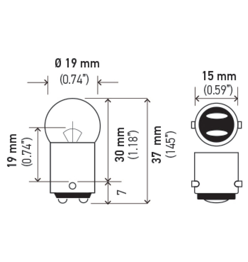 Load image into Gallery viewer, Hella Bulb 90 12V 8W BA15d G6
