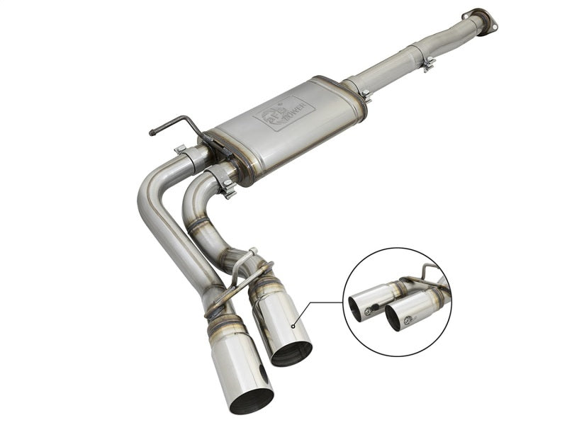 Load image into Gallery viewer, aFe Power Rebel Series 3in SS Cat-Back Exhaust w/ Polished Tips 2005-2015 Toyota Tacoma V6-4.0L
