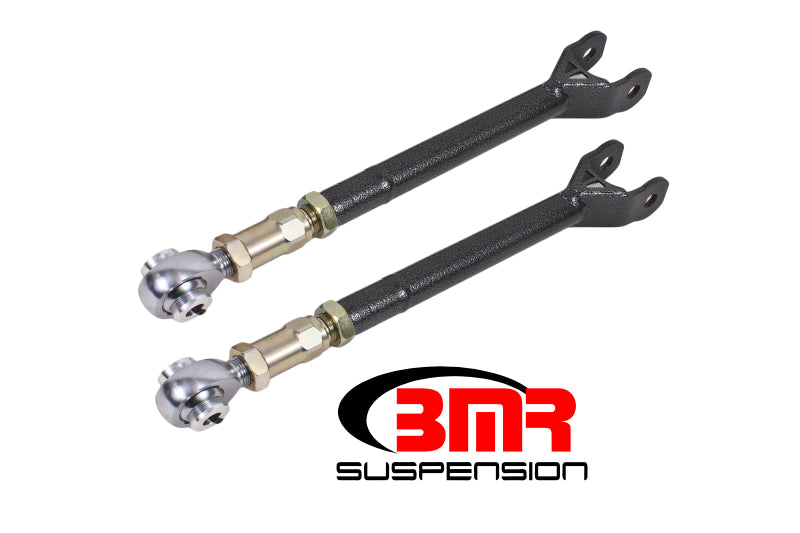 Load image into Gallery viewer, BMR 08-17 Challenger Lower Trailing Arms w/ On-Car Adj. Rod Ends - Black Hammertone
