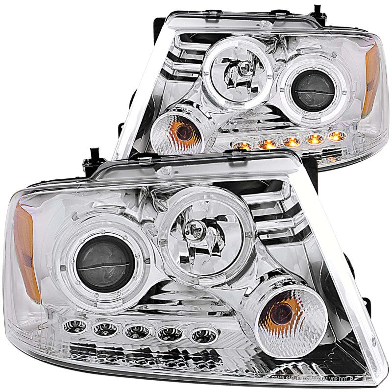 Load image into Gallery viewer, ANZO 2004-2008 Ford F-150 Projector Headlights w/ Halo and LED Chrome G2
