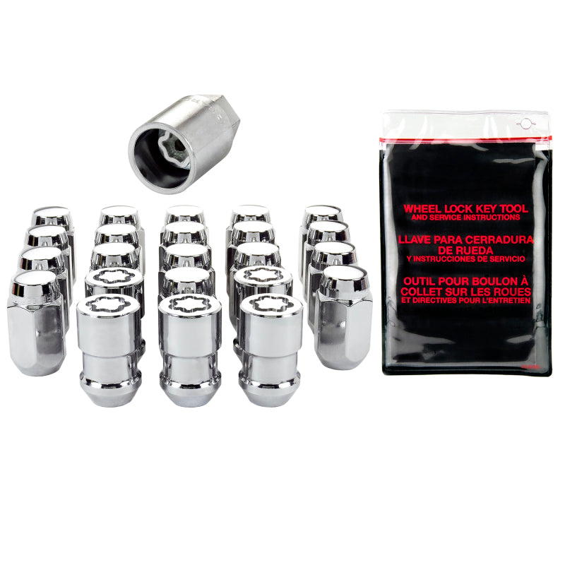 Load image into Gallery viewer, McGard Jeep Wrangler Hex Install Kit (Cone Seat) 1/2-20 / 13/16 Hex (18 Lug Nuts / 5 Locks) - Chrome
