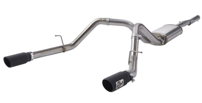 Load image into Gallery viewer, aFe Apollo GT Series 3 IN 409 SS Cat-Back Exhaust System w/ Black Tip GM Sierra 1500 09-18
