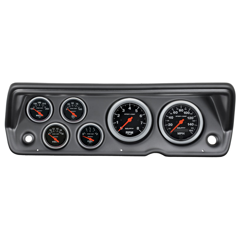 Load image into Gallery viewer, Autometer Sport-Comp 70-76 Duster/ Demon/ Dart Dash Kit 6pc Tach / MPH / Fuel / Oil / WTMP / Volt
