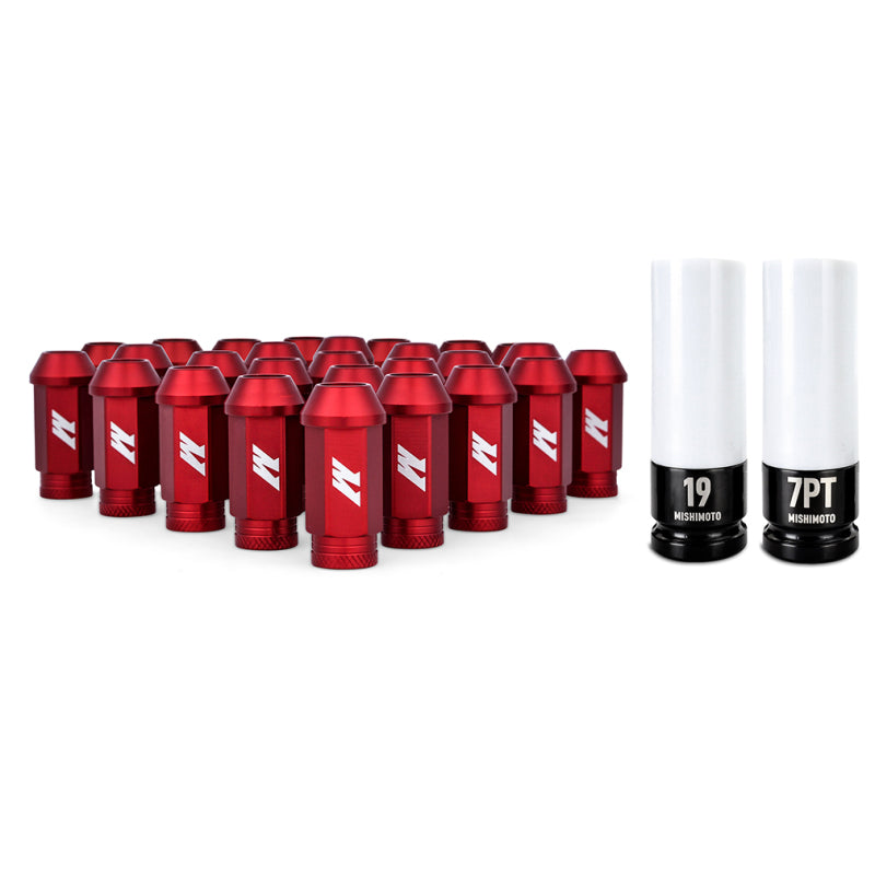 Load image into Gallery viewer, Mishimoto Aluminum Locking Lug Nuts M12x1.5 27pc Set Red
