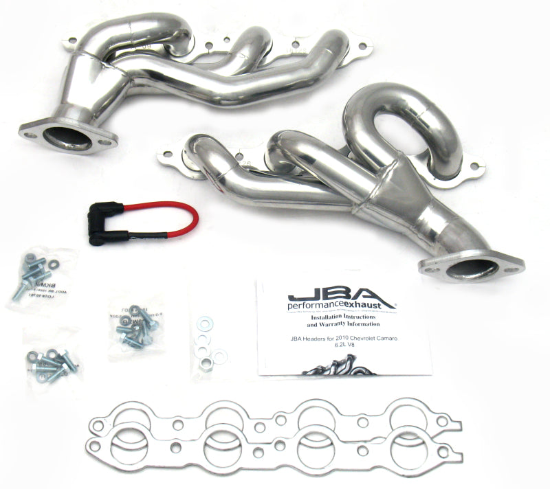 Load image into Gallery viewer, JBA 10-15 Camaro 6.2L LS 1-3/4in Primary Silver Ctd Cat4Ward Header
