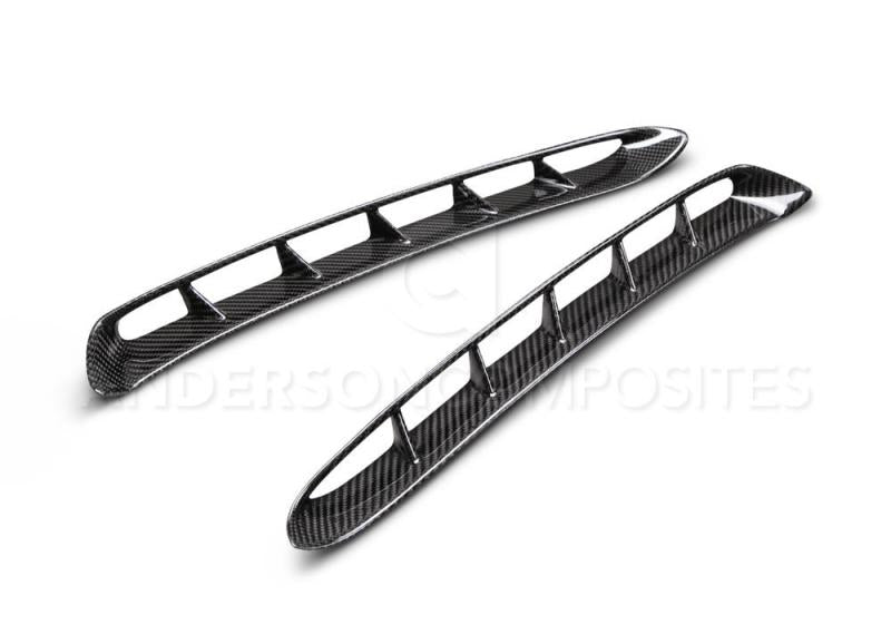 Load image into Gallery viewer, Anderson Composites 15-17 Mustang Carbon Fiber GT350 Style Fender Vent Inserts (Only Fit AC Fenders)
