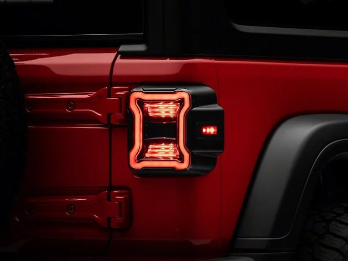 Raxiom 18-22 Jeep Wrangler JL LED Tail Lights- Black Housing (Smoked Lens)