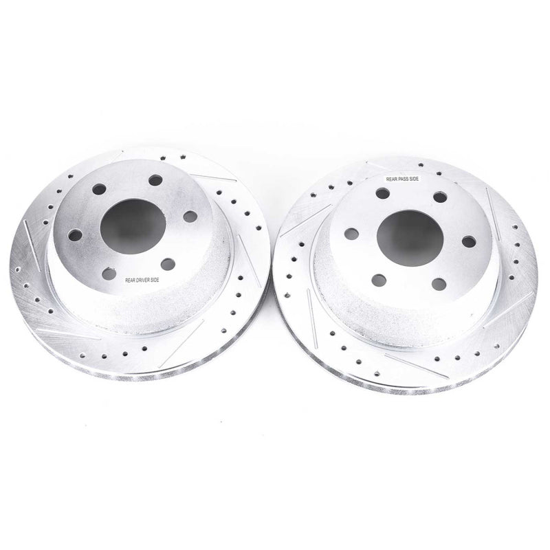 Load image into Gallery viewer, Power Stop 02-06 Cadillac Escalade Rear Evolution Drilled &amp; Slotted Rotors - Pair
