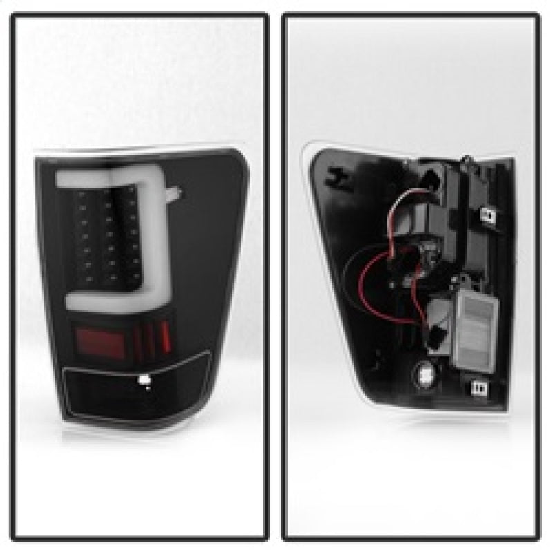 Load image into Gallery viewer, xTune 04-15 Nissan Titan Light Bar LED Tail Lights - Black (ALT-ON-NTI04-LBLED-BK)
