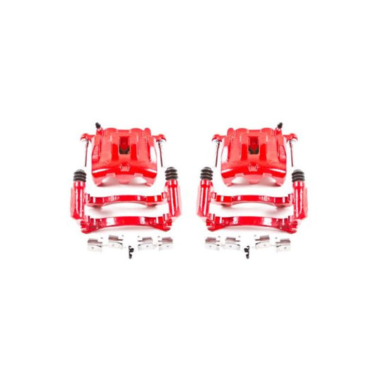 Power Stop 99-04 Jeep Grand Cherokee Front Red Calipers w/Brackets - Pair