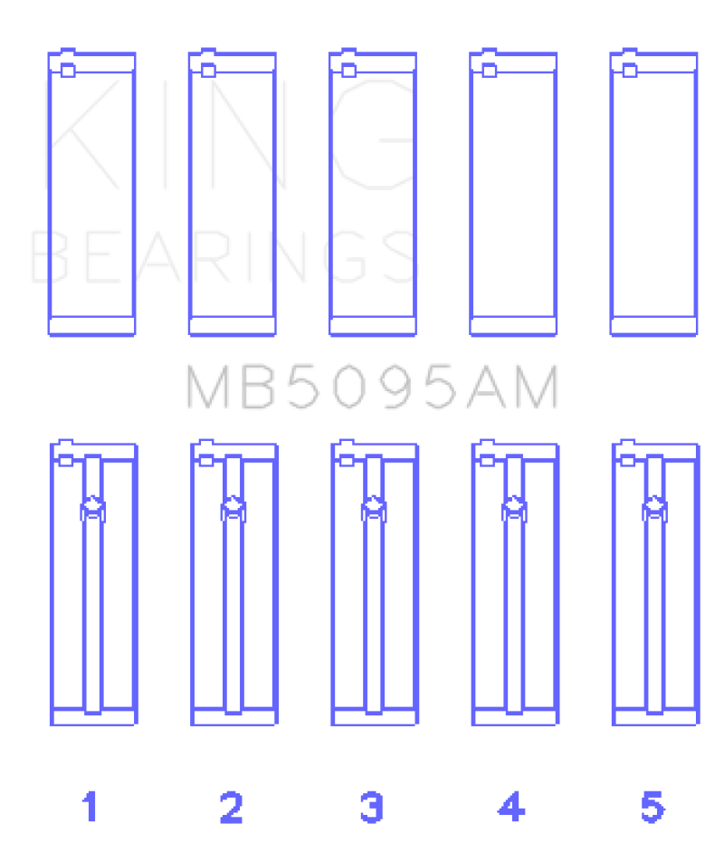 Load image into Gallery viewer, King Engine Bearings Toyota 1E/2E (1.3L) (Size STD) Performance Main Bearing Set
