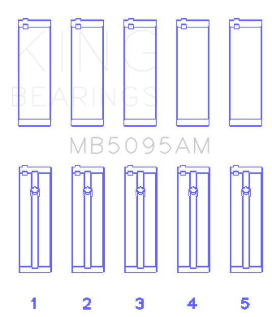 King Engine Bearings Toyota 1E/2E (1.3L) (Size STD) Performance Main Bearing Set