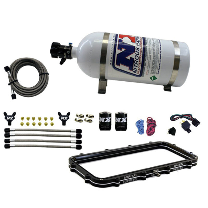 Load image into Gallery viewer, Nitrous Express Holley High Ram Plenum Nitrous Plate Kit w/15lb Bottle
