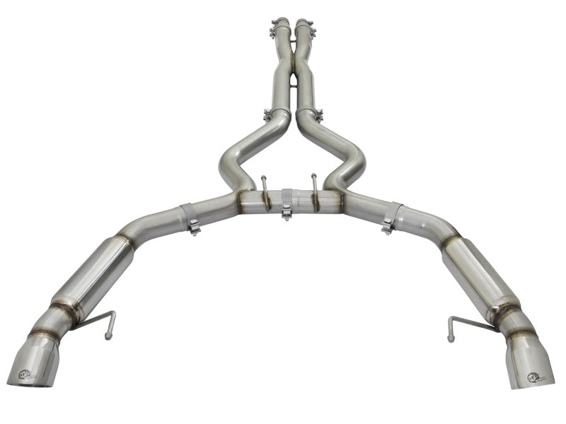 Load image into Gallery viewer, aFe MACHForce XP 3in Aggressive Toned Cat-Back Exhausts w/ Polished Tips 15-17 Ford Mustang V6/V8

