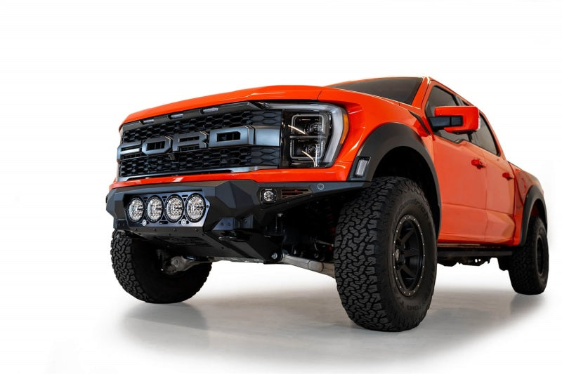 Load image into Gallery viewer, Addictive Desert Designs 2021+ Ford Raptor Bomber Front Bumper w/ 4 Rigid 360 6in Light Mounts
