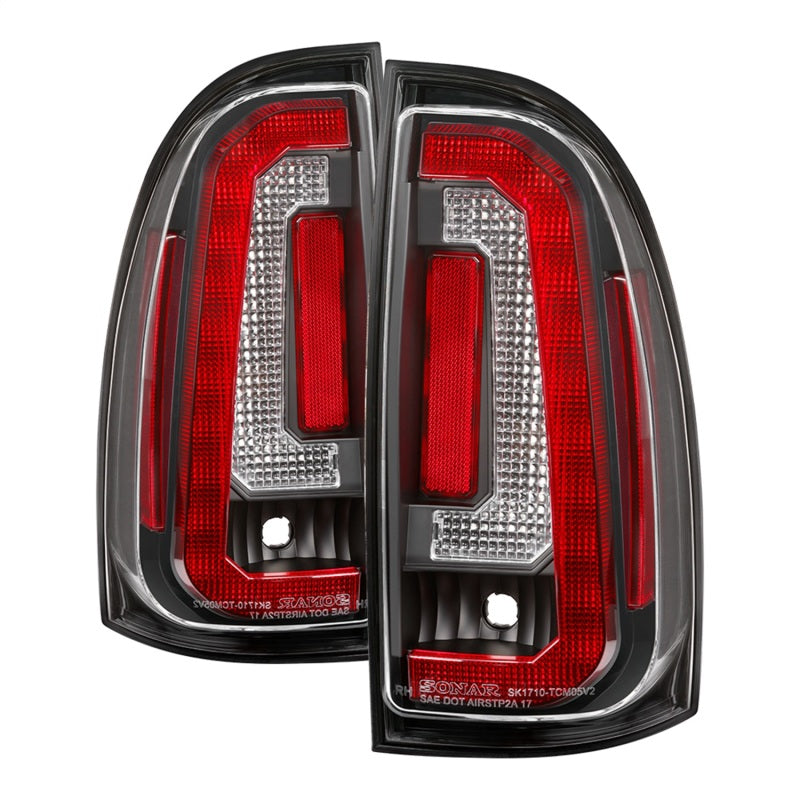 Load image into Gallery viewer, Spyder 05-15 Toyota Tacoma LED Tail Lights (Not Compatible w/OEM LEDS) - Black ALT-YD-TT05V2-LB-BK
