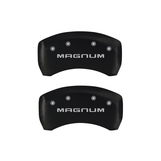 MGP 4 Caliper Covers Engraved Front & Rear Magnum Red finish silver ch