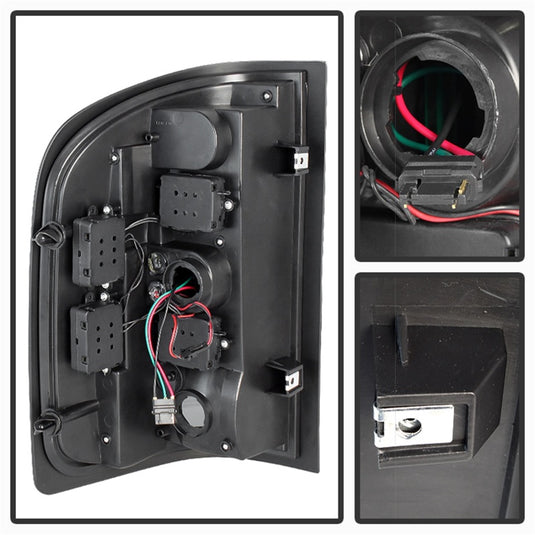 xTune Chevy Silverado 07-13 LED Tail Lights Black Smoke ALT-JH-CS07-LED-BKSM