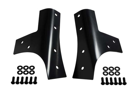 Kentrol 07-18 Jeep Wrangler JK Windshield Supports Pair - Powdercoat Black