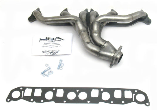 JBA 91-99 Jeep 4.0L 1-1/2in Primary Raw 409SS Cat4Ward Header