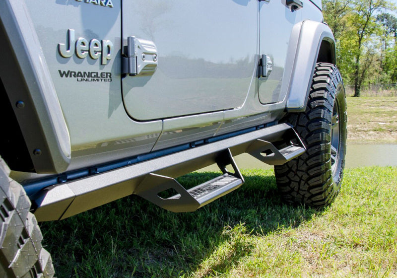 Load image into Gallery viewer, N-Fab Predator Pro Step System 2018 Jeep Wrangler JL 4 Door SUV - Tex. Black
