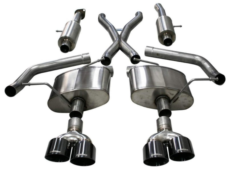 Load image into Gallery viewer, Corsa 2018-2021 Jeep Grand Cherokee TrackHawk 6.2L Sport Cat-Back Dual Rear Exit w/4.5in Black Tips
