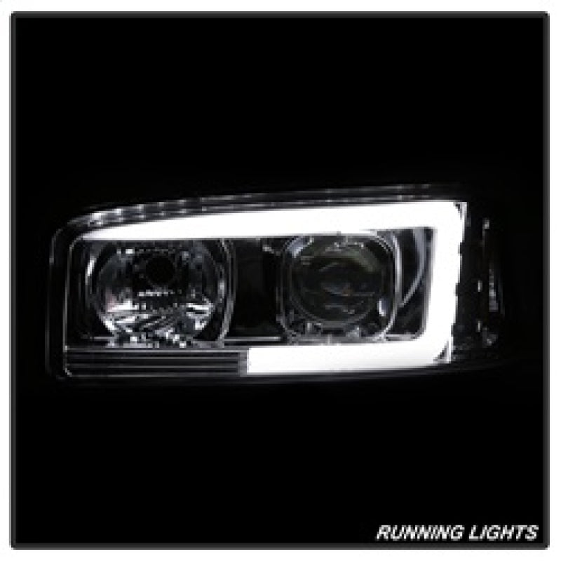 Load image into Gallery viewer, Spyder GMC Sierra 1500/2500/3500 99-06 V2 Projector Headlights - DRL - Chrome PRO-YD-CDE00V2-LB-C
