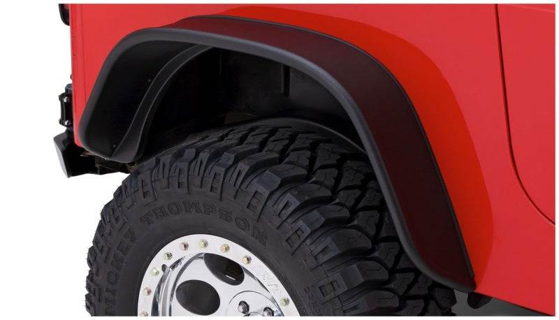 Load image into Gallery viewer, Bushwacker 87-95 Jeep Wrangler Flat Style Flares 4pc Excludes Renegade - Black
