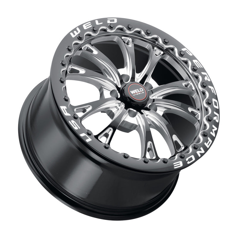 Load image into Gallery viewer, Weld S908 18X10 Belmont Drag Beadlock 5X115 ET30 BS6.70 Gloss Black MIL Dia 78.1
