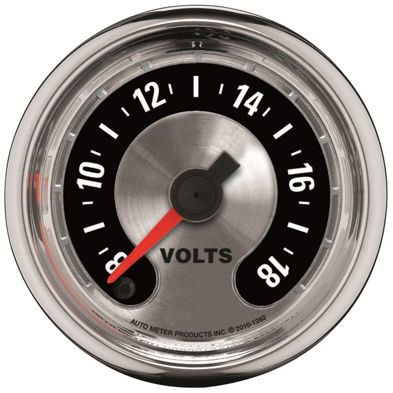 Load image into Gallery viewer, Autometer American Muscle 52mm Full Sweep Electric 8-18 Volts Voltmeter Gauge
