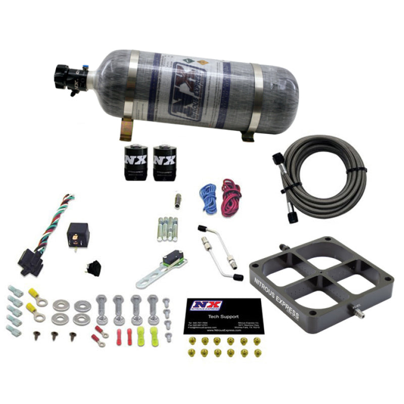Load image into Gallery viewer, Nitrous Express Single Entry Crossbar 8500 Based Throttle Body Nitrous Kit w/12lb Composite Bottle
