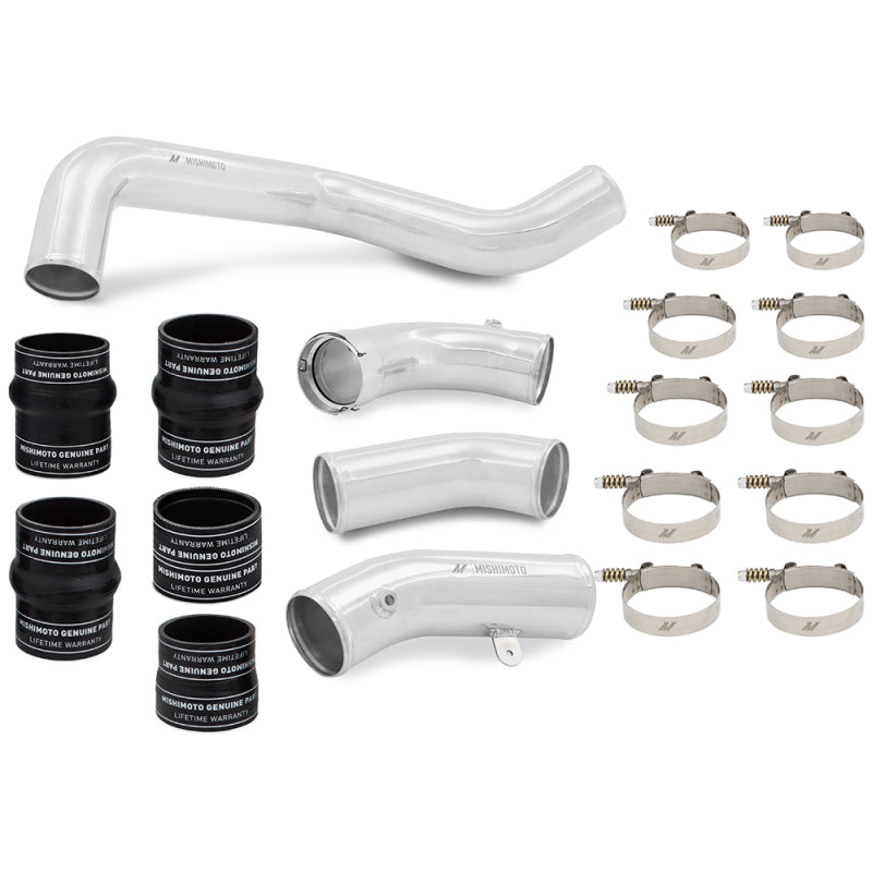 Load image into Gallery viewer, Mishimoto 17-19 GM L5P Duramax Intercooler Kit - Black w/ Polished Pipes
