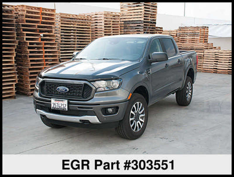 Load image into Gallery viewer, EGR 2019+ Ford Ranger XL/XLT Superguard Hood Guard - Dark Smoke (303551)
