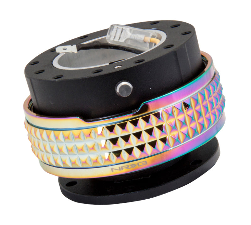 Load image into Gallery viewer, NRG Quick Release Kit - Pyramid Edition - Black Body / Neochrome Pyramid Ring
