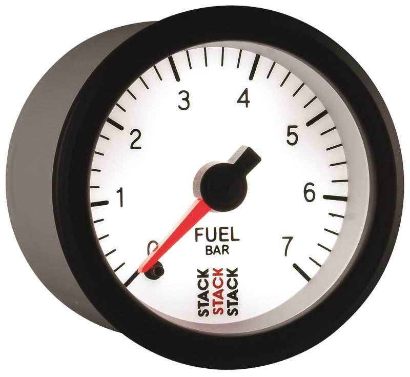 Load image into Gallery viewer, Autometer Stack 52mm 0-7 Bar M10 Male Pro Stepper Motor Fuel Pressure Gauge - White
