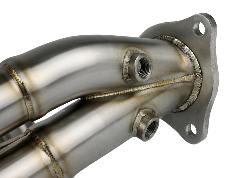 Load image into Gallery viewer, aFe Twisted 304SS Header 2020 Chevy Corvette (C8) 6.2L V8 - Brushed
