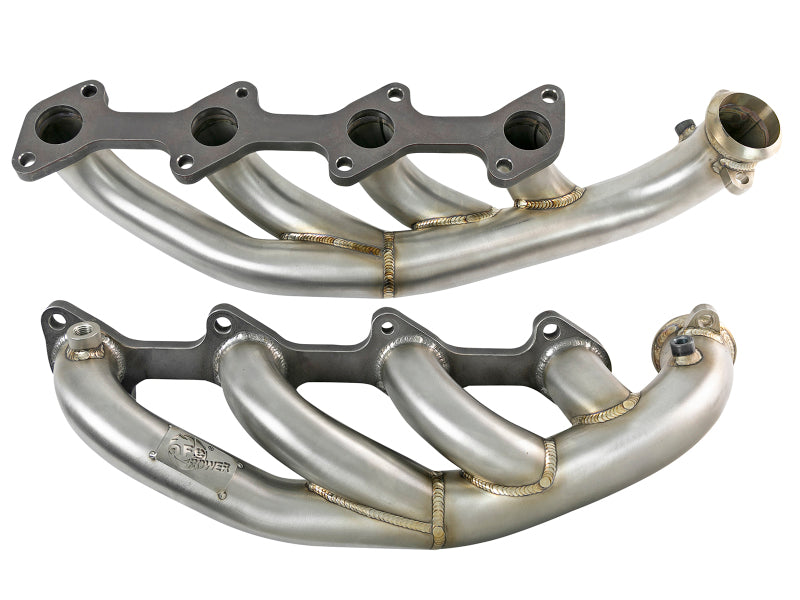 Load image into Gallery viewer, aFe Twisted Steel 1.75-2in 304 SS Headers 03-07 Ford Diesel Trucks V8-6.0L (td)
