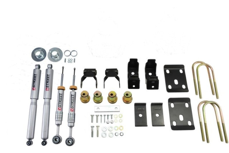 Load image into Gallery viewer, Belltech LOWERING KIT 14 Chev/GM Silverado/Sierra Std Cabs 2WD 0in to -4in Front/7in Rear with Shock
