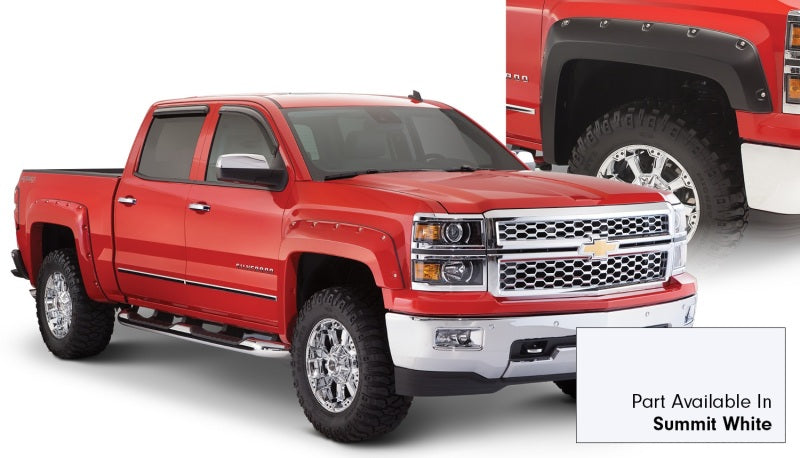 Load image into Gallery viewer, Bushwacker 16-18 Chevy Silverado 1500 Fleetside Pocket Style Flares 4pc - Summit White
