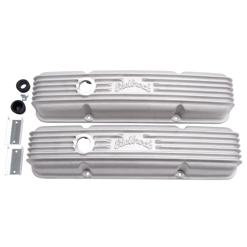 Load image into Gallery viewer, Edelbrock Valve Cover Classic Series Chevrolet 1959-1986 262-400 CI V8 w/ Breather Holes Satin
