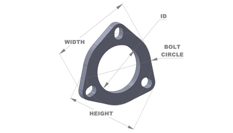 Load image into Gallery viewer, Vibrant 3-Bolt T304 SS Exhaust Flanges (2.5in I.D.) - 5 Flange Bulk Pack
