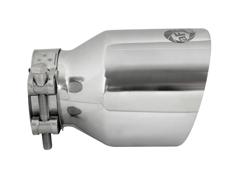 Load image into Gallery viewer, aFe MACH Force-Xp 304 SS Clamp-On Exhaust Tip 2.5in. Inlet / 4in. Outlet / 6in. L - Polished
