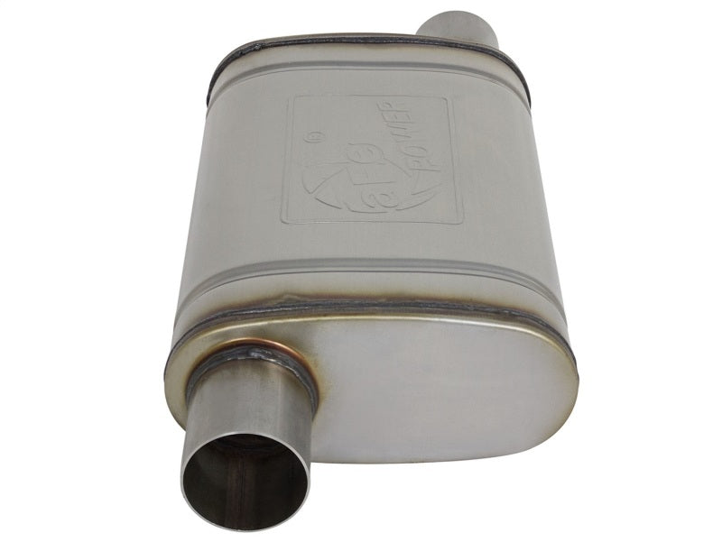 Load image into Gallery viewer, aFe MACH Force-Xp 409 SS Muffler 2.5in Offset Inlet/2.5in Offset Outlet 14in L x 9in W x 4in H Body
