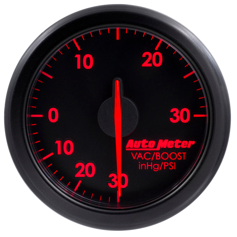 Load image into Gallery viewer, Autometer Airdrive 2-1/6in Boost/Vac Gauge 30in HG/30 PSI - Black
