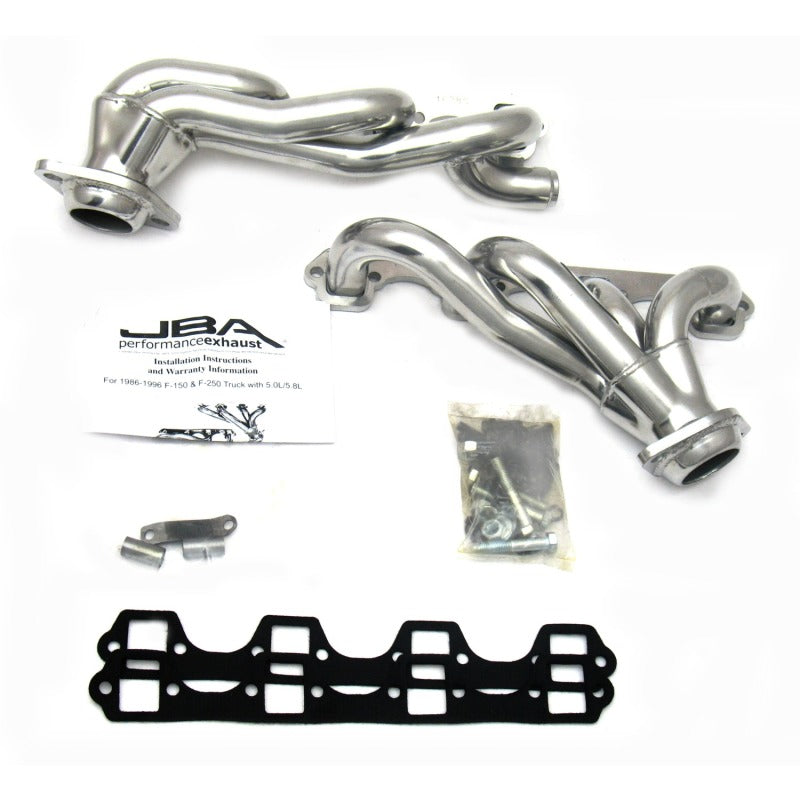 Load image into Gallery viewer, JBA 87-96 Ford F-150 5.8L SBF 1-5/8in Primary Silver Ctd Cat4Ward Header
