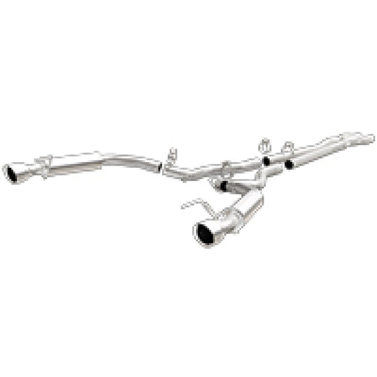 MagnaFlow Cat Back, SS, 2.5in, Competition, Dual Split Polished 4.5in Tips 2015 Ford Mustang V6 3.7L