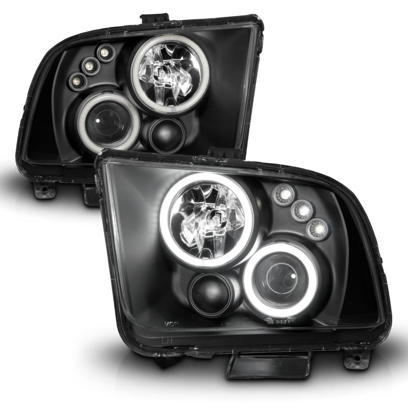 Load image into Gallery viewer, ANZO 2005-2009 Ford Mustang Projector Headlights w/ Halo Black
